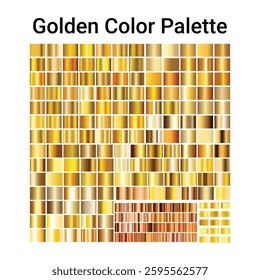Golden Color Palette with white background 