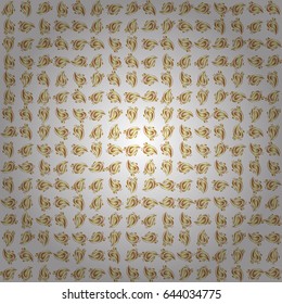 Golden color seamless illustration on a white backdrop. Geometric background. Vector geometric seamless pattern with golden gradients. For your design, wallpaper.