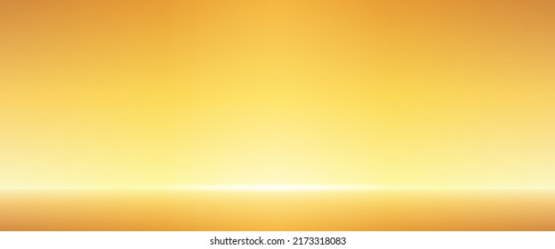 Dorado color de la habitación de estudio fondo vectorial con líneas de luz