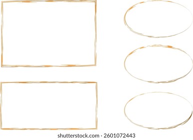 golden color thin frames borders collection