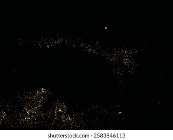 Golden color vector element. Isolated light effect gold glitter festive celebration background element