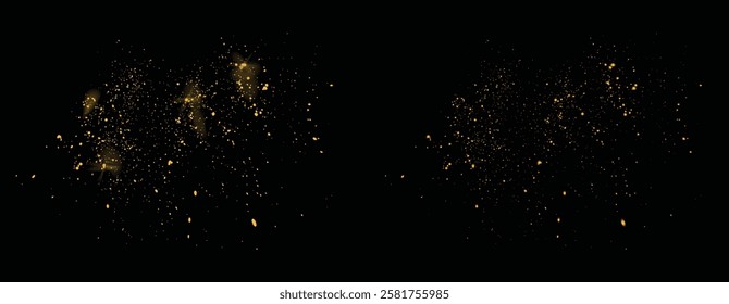 Golden color vector gold glitter. Confetti light effect luxury gold glitter background element