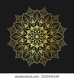 Goldene Farbe Vektor Mandala Design