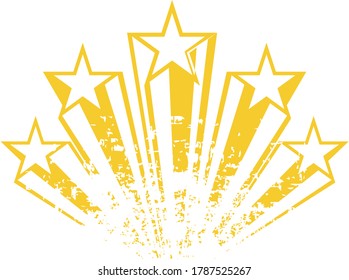 Golden Color Vector Shooting Stars. This is high resolution vector Shooting Stars image.