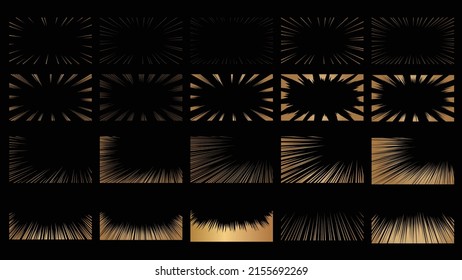 Goldene Intensivlinien, Vektorgrafik-Set