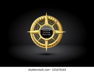Golden compass emblem