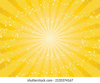 Fondo de línea concentrado dorado con polvo de estrellas, ilustración de papel pintado