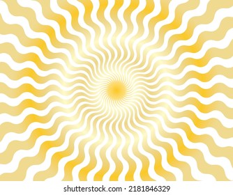 Golden concentrated line made of zigzag lines