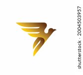 golden condor logo, golden bird logo