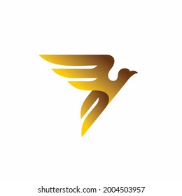 golden condor logo, golden bird logo