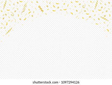 Golden confetti background