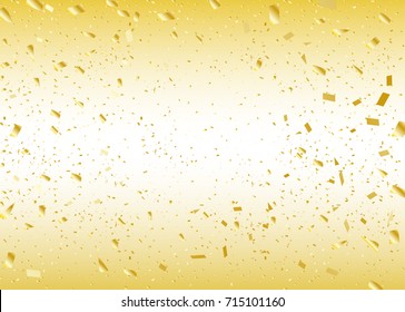 Golden confetti background