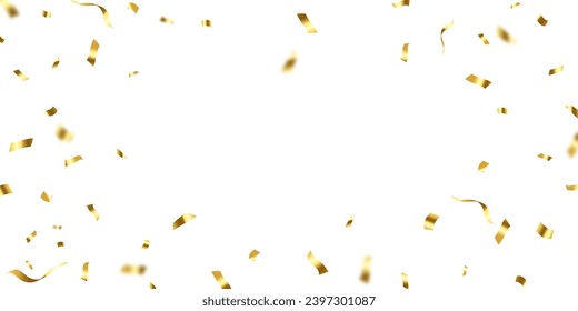 golden confetti background for festival decoration vector illustration