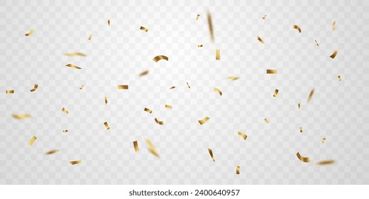 golden confetti background for festival decoration vector illustration