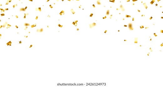 golden confetti background for festival decoration vector illustration