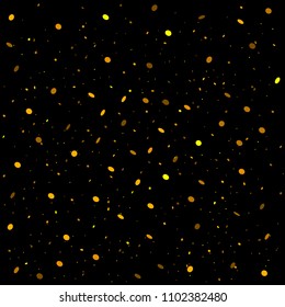 Golden confetti background, Flying confetti. Festive holiday background