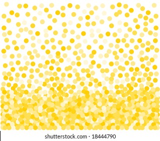 Golden confetti background. Vector Illustration