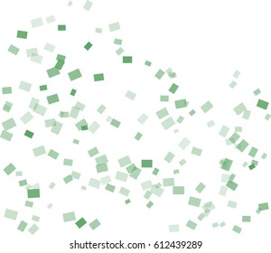 Golden Confetti of Different Color Tones on White Background