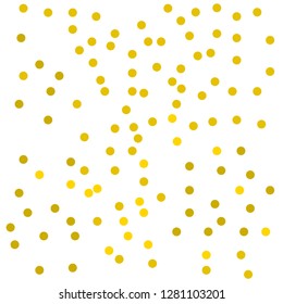 Golden confetti dots seamless pattern. Great for baby and nursery fabric, wallpaper, giftwrap, wedding invitations as well as Birthday projects.