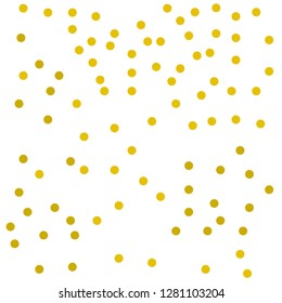 Golden confetti dots seamless pattern. Great for baby and nursery fabric, wallpaper, giftwrap, wedding invitations as well as Birthday projects.