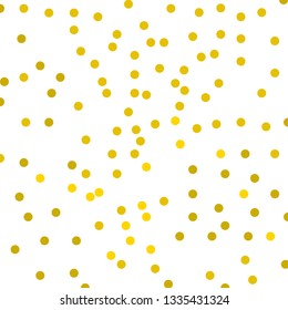 Golden confetti dots seamless pattern. Great for baby and nursery fabric, wallpaper, giftwrap, wedding invitations as well as Birthday projects.