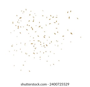 Golden confetti element. Vector illustration.