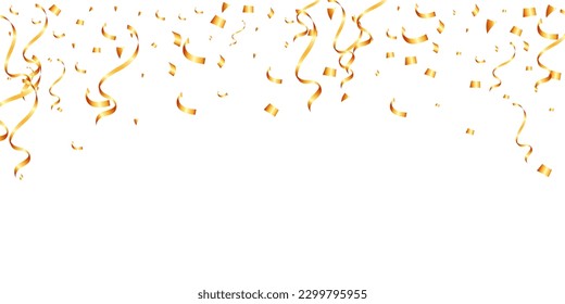golden confetti falling Background. vector luxury