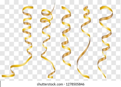 Golden confetti isolated. Confetti burst. Festive vector illustration