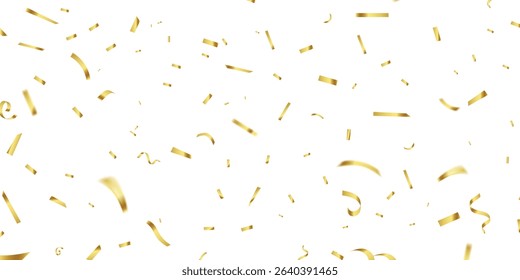 golden confetti isolated on white background. shiny gold confetti on white background best for holiday, birthday, celebration party, Golden tinsel, confetti fall from the sky, Luxury confetti flying
