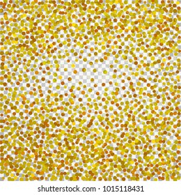 Golden confetti on a black background. Shining elements. Flat glitter. Abstract festive decoration . Glamorous vector background.