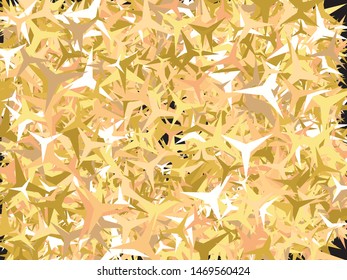 Golden confetti on black background. Vector illustration concept. Graphic glitter design's elements. Gold luxury festive decoration for holidays and celebrations.