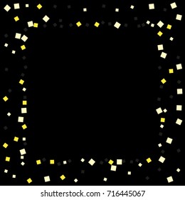 Golden confetti on a black background. Luxury New Year Background. Golden grainy abstract texture on a black background. Element of design. Vector illustration, EPS 10.