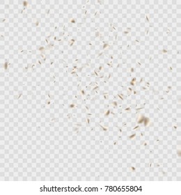 Golden confetti out of focus isolated on transparent background. And also includes EPS 10 vector