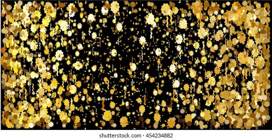 Golden Confetti Party Invite