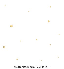 Golden confetti pattern. Modern abstract vector seamless background with small gold texture dots . Perfect for festive party invitations, greeting cards and wrapping paper.