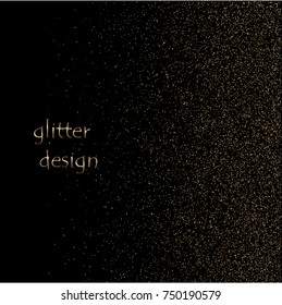 Golden confetti Sequins. Vector Festive illustration of a drop of shiny particles and stars. Festive decorative element for design.