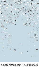 Golden Confetti Shiny Vector Gray Background. Festive Streamer Template. Ribbon Christmas Branch. Yellow Anniversary Design.