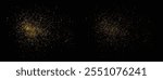 Golden confetti sparkle light effect gold glitter grainy texture background. gold glitter golden glow