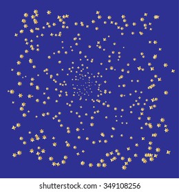 Golden Confetti. Vector. 