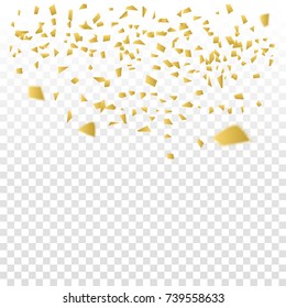 golden confetti vector design on celebration background