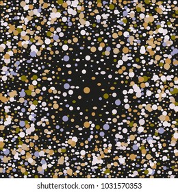 Golden Confetti. Vector Festive Illustration. Holiday Decorative Tinsel Element for Design