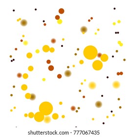 Golden Confetti. Vector Festive Illustration. Holiday Decorative Tinsel Element for Design