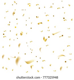 Vector Confetti Overlays Gold Confetti Party Stock Vector (Royalty Free ...