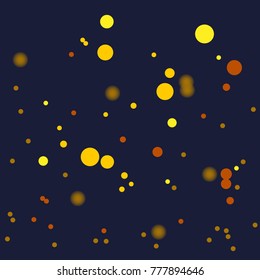 Golden Confetti. Vector Festive Illustration. Holiday Decorative Tinsel Element for Design