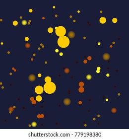 Golden Confetti. Vector Festive Illustration. Holiday Decorative Tinsel Element for Design
