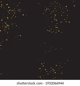Golden Confetti Wedding. Orange Anniversary Gift. Gold Carnival Wedding. Festive Background. Yellow Vector Holiday. Decoration Gift. Party Bright. Falling Year.