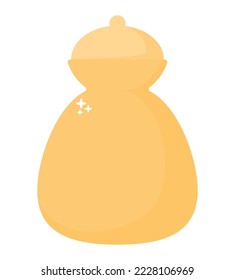 diseño de contenedor dorado sobre blanco