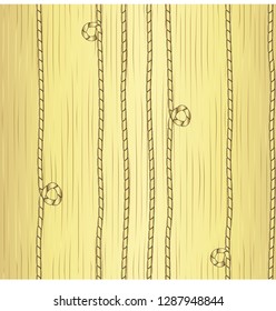 Golden cords on a striped background. Seamless vector pattern on gradient background.