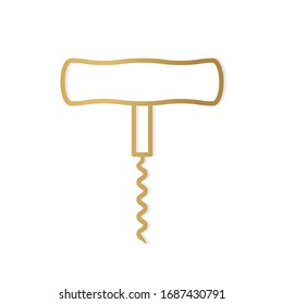 Icono de corcho dorado- ilustración vectorial