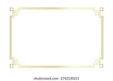Golden corner border decoration frame, gold frame